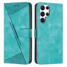 For Samsung Galaxy S23 Ultra 5G Dream Triangle Leather Phone Case with Long Lanyard(Green) - 1