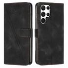 For Samsung Galaxy S23 Ultra 5G Dream Triangle Leather Phone Case with Long Lanyard(Black) - 1