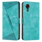 For Samsung Galaxy Xcover 5 Dream Triangle Leather Phone Case with Long Lanyard(Green) - 1