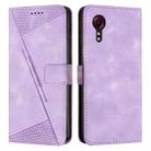 For Samsung Galaxy Xcover 5 Dream Triangle Leather Phone Case with Long Lanyard(Purple) - 1