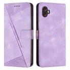 For Samsung Galaxy Xcover 6 Pro / Xcover Pro 2 Dream Triangle Leather Phone Case with Long Lanyard(Purple) - 1