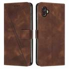 For Samsung Galaxy Xcover 6 Pro / Xcover Pro 2 Dream Triangle Leather Phone Case with Long Lanyard(Brown) - 1