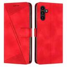 For Samsung Galaxy A25 5G Dream Triangle Leather Phone Case with Long Lanyard(Red) - 1
