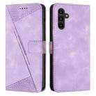 For Samsung Galaxy S24 Dream Triangle Leather Phone Case with Long Lanyard(Purple) - 1