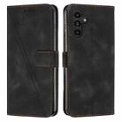 For Samsung Galaxy S24 Dream Triangle Leather Phone Case with Long Lanyard(Black) - 1