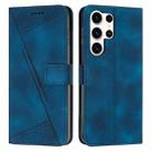 ForSamsung Galaxy S24 Ultra Dream Triangle Leather Phone Case with Long Lanyard(Blue) - 1