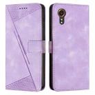 For Samsung Galaxy Xcover7 Dream Triangle Leather Phone Case with Long Lanyard(Purple) - 1