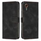 For Samsung Galaxy Xcover7 Dream Triangle Leather Phone Case with Long Lanyard(Black) - 1