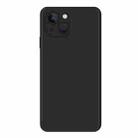 For iPhone 15 Imitation Liquid Silicone Phone Case(Black) - 1