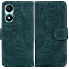 For Honor X5 Plus / Play 40C Tiger Embossing Pattern Flip Leather Phone Case(Green) - 1