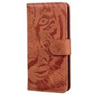 For Honor 200 Tiger Embossing Pattern Flip Leather Phone Case(Brown) - 3