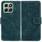 For Honor X6b Tiger Embossing Pattern Flip Leather Phone Case(Green) - 1