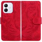 For Honor X60i Tiger Embossing Pattern Flip Leather Phone Case(Red) - 1