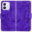 For Honor X60i Tiger Embossing Pattern Flip Leather Phone Case(Purple) - 1