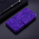 For Honor X60i Tiger Embossing Pattern Flip Leather Phone Case(Purple) - 2