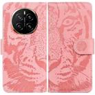 For Honor Magic7 Tiger Embossing Pattern Flip Leather Phone Case(Pink) - 1