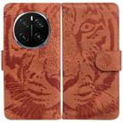 For Honor Magic7 Pro Tiger Embossing Pattern Flip Leather Phone Case(Brown) - 1