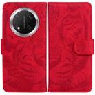 For Honor X9c Tiger Embossing Pattern Flip Leather Phone Case(Red) - 1