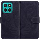For Honor X8c 4G Tiger Embossing Pattern Flip Leather Phone Case(Black) - 1