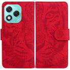 For Honor 400 Lite Tiger Embossing Pattern Flip Leather Phone Case(Red) - 1