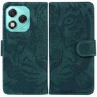 For Honor 400 Lite Tiger Embossing Pattern Flip Leather Phone Case(Green) - 1