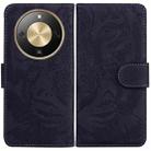 For Honor X70 5G Tiger Embossing Pattern Flip Leather Phone Case(Black) - 1