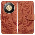 For Honor X70 5G Tiger Embossing Pattern Flip Leather Phone Case(Brown) - 1