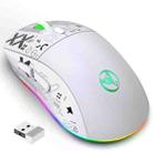 HXSJ T90 RGB Light Three-mode Wireless Gaming Mouse(White) - 2
