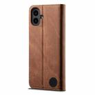 For Nothing CMF Phone 1 Denim Texture Casual Style Flip Leather Case(Brown) - 3