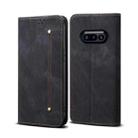 For Nothing Phone 3a Denim Texture Casual Style Flip Leather Case(Black) - 1