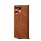 For Nothing CMF Phone 2 Pro Denim Texture Casual Style Flip Leather Case(Brown) - 3