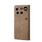 For Nothing Phone 3 Denim Texture Casual Style Flip Leather Case(Khaki) - 3