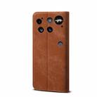 For Nothing Phone 3 Denim Texture Casual Style Flip Leather Case(Brown) - 3