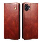 For Nothing Phone 2 Oil Wax Crazy Horse Texture Leather Phone Case(Brown) - 1