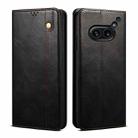 For Nothing Phone 2A Oil Wax Crazy Horse Texture Leather Phone Case(Black) - 1