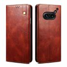 For Nothing Phone 2A Oil Wax Crazy Horse Texture Leather Phone Case(Brown) - 1