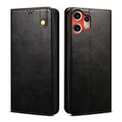 For Nothing CMF Phone 2 Pro Oil Wax Crazy Horse Texture Leather Phone Case(Black) - 1