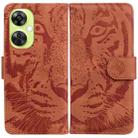 For OnePlus Nord CE 3 Lite/Nord N30 Tiger Embossing Pattern Flip Leather Phone Case(Brown) - 1