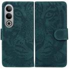 For OnePlus Nord CE4 5G Tiger Embossing Pattern Flip Leather Phone Case(Green) - 1