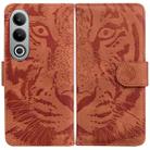 For OnePlus Nord CE4 5G Tiger Embossing Pattern Flip Leather Phone Case(Brown) - 1