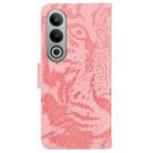 For OnePlus Nord CE4 5G Tiger Embossing Pattern Flip Leather Phone Case(Pink) - 3