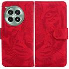 For OnePlus Ace 3 Pro Tiger Embossing Pattern Flip Leather Phone Case(Red) - 1