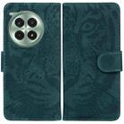 For OnePlus Ace 3 Pro Tiger Embossing Pattern Flip Leather Phone Case(Green) - 1