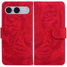 For OnePlus Nord 4 Tiger Embossing Pattern Flip Leather Phone Case(Red) - 1