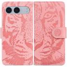 For OnePlus Nord 4 Tiger Embossing Pattern Flip Leather Phone Case(Pink) - 1