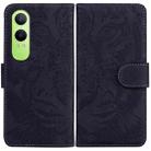 For OnePlus Nord CE4 Lite Tiger Embossing Pattern Flip Leather Phone Case(Black) - 1