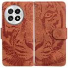 For OnePlus 13 Tiger Embossing Pattern Flip Leather Phone Case(Brown) - 1