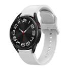 For Samsung Galaxy Watch 6 Solid Color Silicone Watch Band(White) - 1