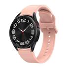 For Samsung Galaxy Watch 6 Solid Color Quick Release Silicone Watch Band(Pink) - 1