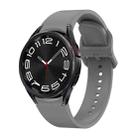 For Samsung Galaxy Watch 6 Solid Color Quick Release Silicone Watch Band(Grey) - 1